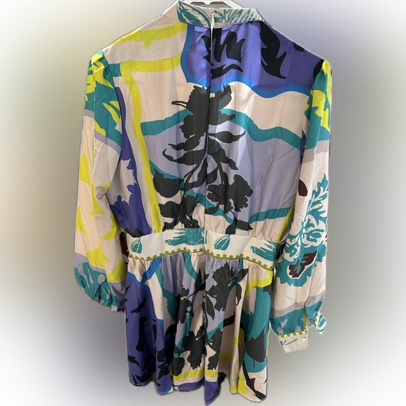 Multicolor Abstract Mini Dress - Picture 3 of 5